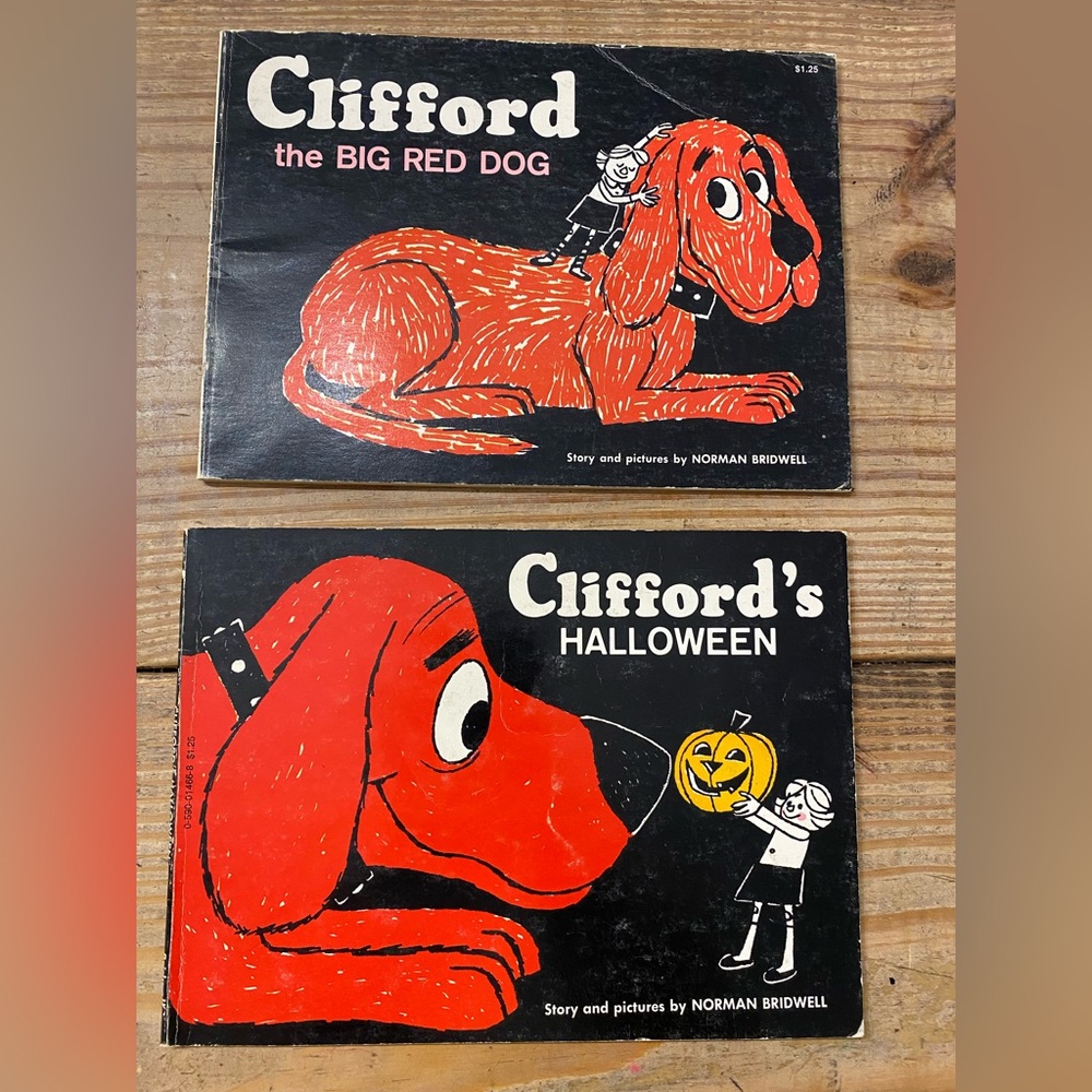 Clifford - Vintage Paperbacks - The Big Red Dog 1963 & Clifford’s Halloween 1965